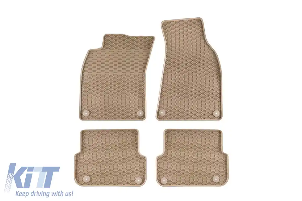 Mochete din cauciuc specifice, potrivite pentru Audi A6 C6 sedan, avant 2006-2011, set de 4 piese, culoare bej-image-6227617