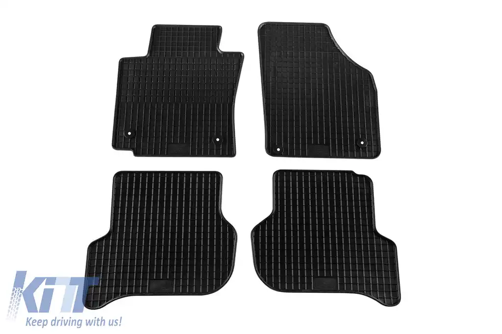 Mochete din cauciuc specifice, potrivite pentru Seat Leon 2005-2012, set de 4 piese, culoare neagră