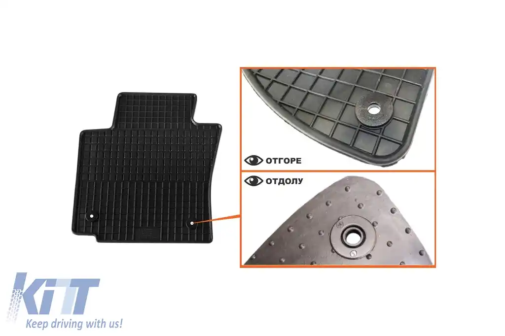 Mochete din cauciuc specifice, potrivite pentru Seat Leon 2005-2012, set de 4 piese, culoare neagră-image-6227649