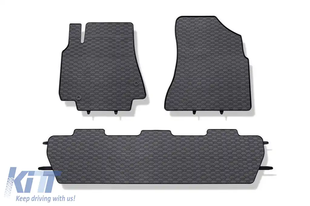 Mochete din cauciuc specifice, potrivite pentru Citroen Berlingo, Peugeot Partner 2008-2018, set de 3 piese, culoare neagră-image-6227748