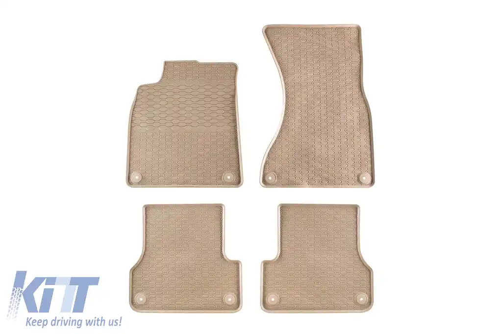 Mochete din cauciuc specifice, potrivite pentru Audi A6 C7 sedan/avant 2011-2018/A7 Sportback 2010-2018, set de 4 piese, culoare bej-image-6228342
