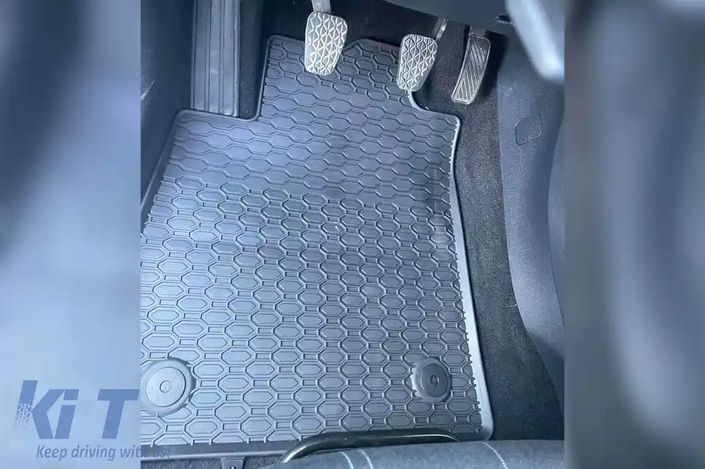 Mochete din cauciuc specifice, potrivite pentru Ford Fiesta după 2017, Puma după 2020, set de 4 piese, culoare neagră-image-6228374