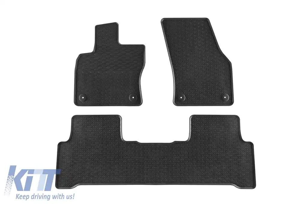 Mochete din cauciuc specifice, potrivite pentru VW Touran după 2015, set de 3 piese, culoare neagră