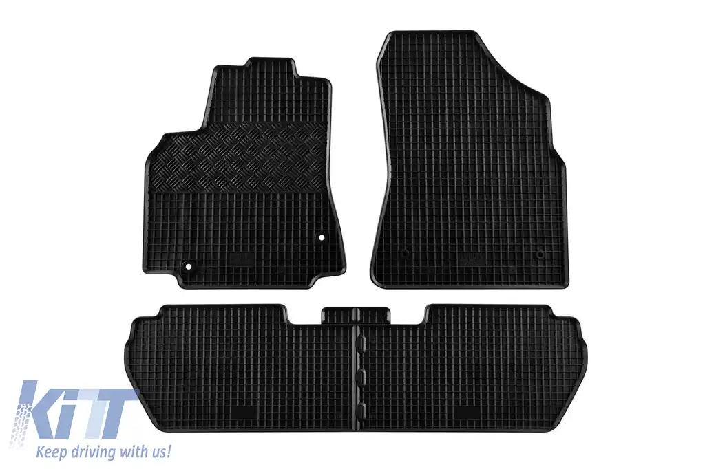 Mochete din cauciuc specifice, potrivite pentru Citroen Berlingo, Peugeot Partner 2008-2018 cu 5 locuri, set de 4 piese, culoare neagră