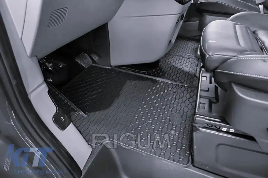 Mochete din cauciuc specifice, potrivite pentru Ford Tourneo Custom, Transit Custom după 2024, Volkswagen T7 Caravelle după 2025, 2/3 locuri, set de 3 piese, culoare neagră-image-6229490