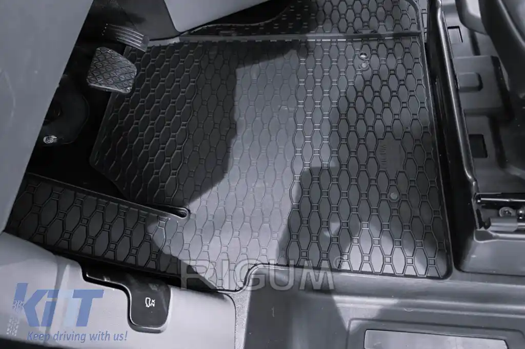 Mochete din cauciuc specifice, potrivite pentru Ford Tourneo Custom, Transit Custom după 2024, Volkswagen T7 Caravelle după 2025, 2/3 locuri, set de 3 piese, culoare neagră-image-6229491