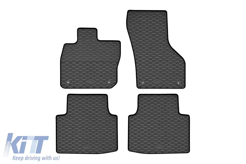 Mochete din cauciuc specifice, potrivite pentru Skoda Superb, Volkswagen Passat B9 după 2024, set de 4 piese, culoare neagră