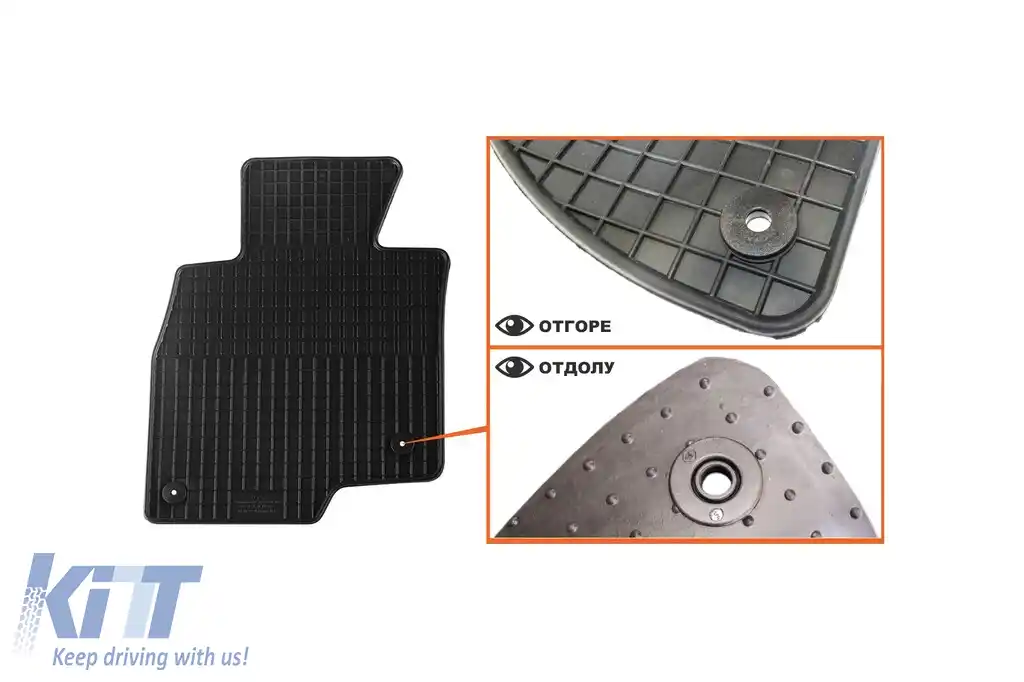 Mochete din cauciuc specifice, potrivite pentru Mazda 6 sedan după 2013, Mazda 6 wagon după 2012, set de 4 piese, culoare neagră-image-6229775