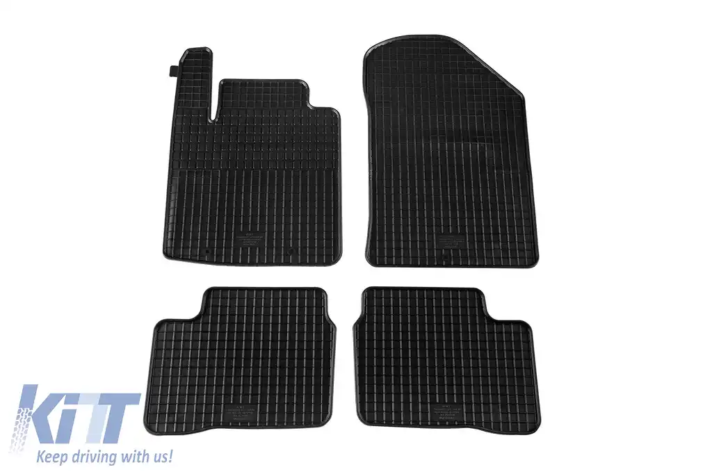 Mochete din cauciuc specifice, potrivite pentru Kia Picanto 2011-2017, set de 4 piese, culoare neagră