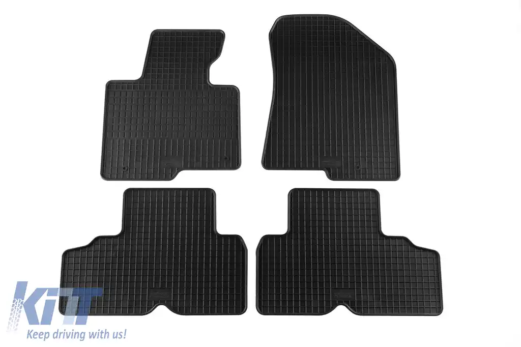 Mochete din cauciuc specifice, potrivite pentru Kia Carens 2013-2018, 5-7 locuri, set de 4 piese, culoare neagră-image-6229954