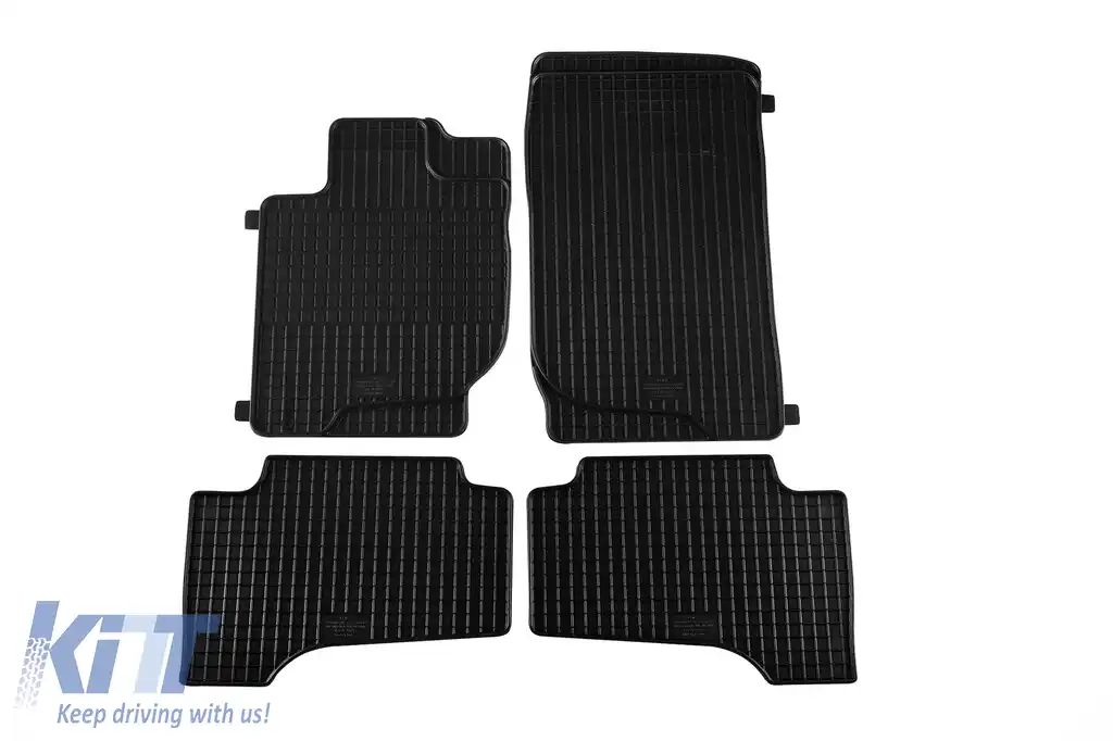 Mochete din cauciuc specifice, potrivite pentru Mitsubishi L200 2008-2015, L200 după 2015, cabina dublă, set de 4 piese, culoare neagră