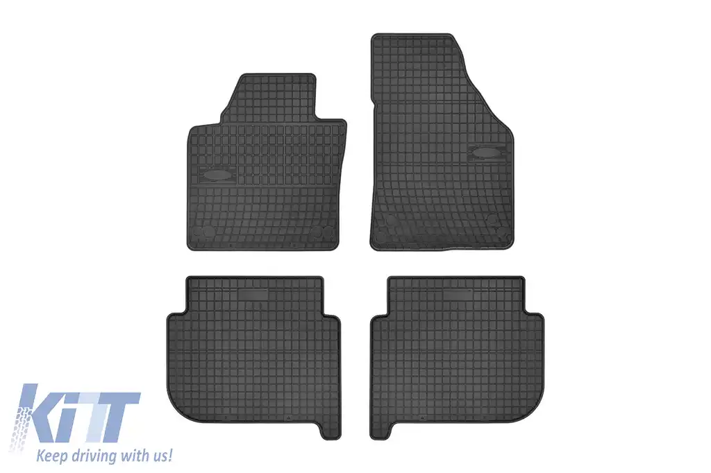 Mochete din cauciuc specifice, potrivite pentru VW Touran 2003-2010, set de 4 piese, culoare neagră din seria Frogum El Toro