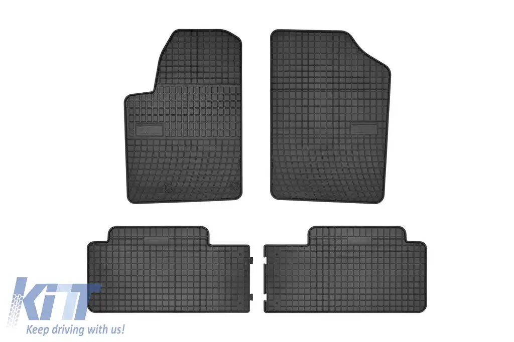 Mochete din cauciuc specifice, potrivite pentru seria Frogum El Toro pentru Peugeot Partner 1999-2010, Citroen Berlingo 1999-2010, 5 locuri, set de 4 piese, culoare neagră