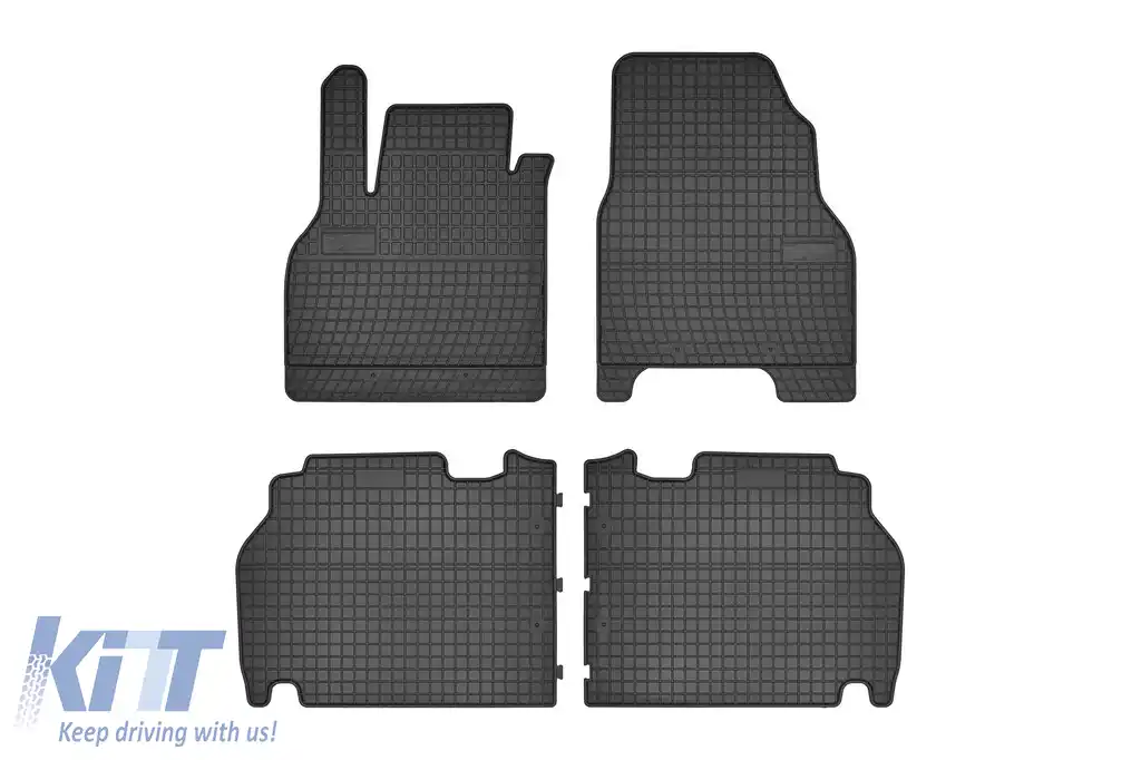 Mochete din cauciuc specifice, potrivite pentru Renault Kangoo după 2008 cu 5 locuri, set de 4 piese, culoare neagră