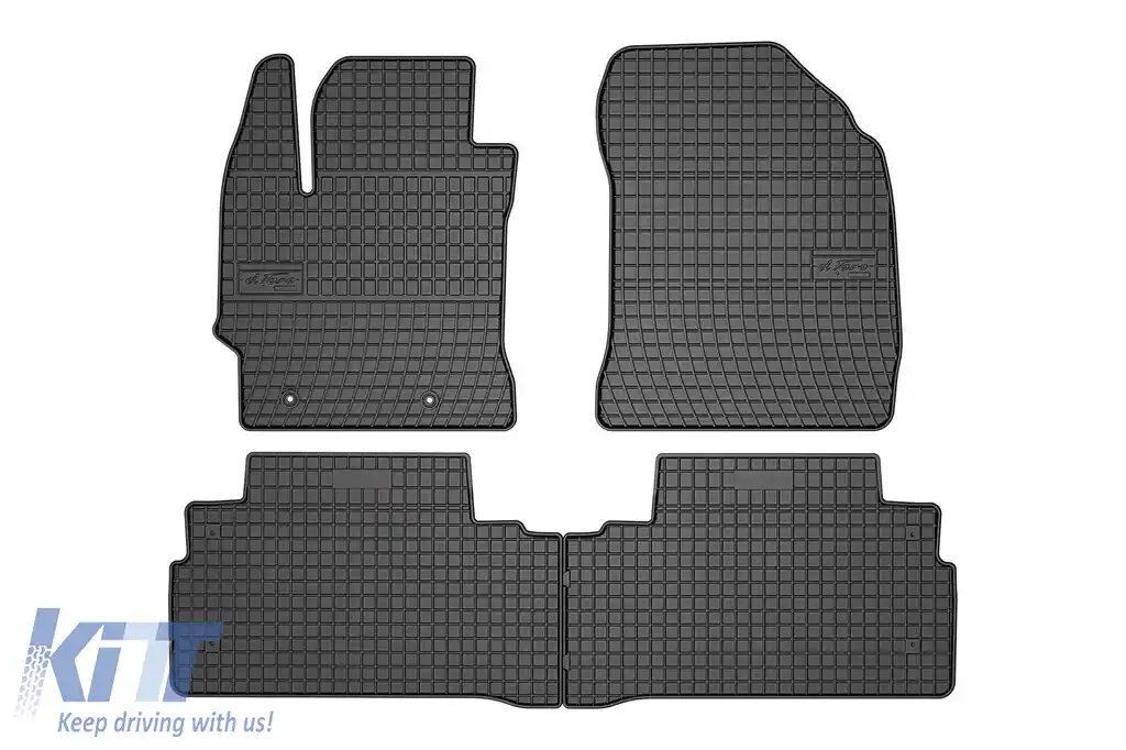 Mochete din cauciuc specifice, potrivite pentru Toyota Verso 2009-2018, set de 4 piese, culoare neagră din seria Frogum El Toro