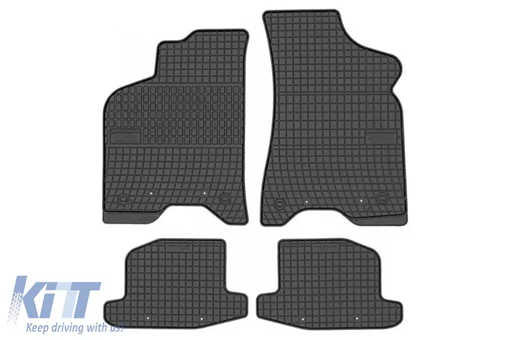 Mochete din cauciuc specifice, potrivite pentru seria Frogum El Toro pentru VW Lupo, Seat Arosa 1997-2005, set de 4 piese, culoare neagră