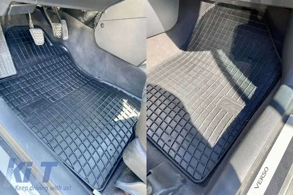 Mochete din cauciuc specifice, potrivite pentru Toyota Corolla Verso 2004-2009, set de 4 piese, culoare neagră-image-6231310