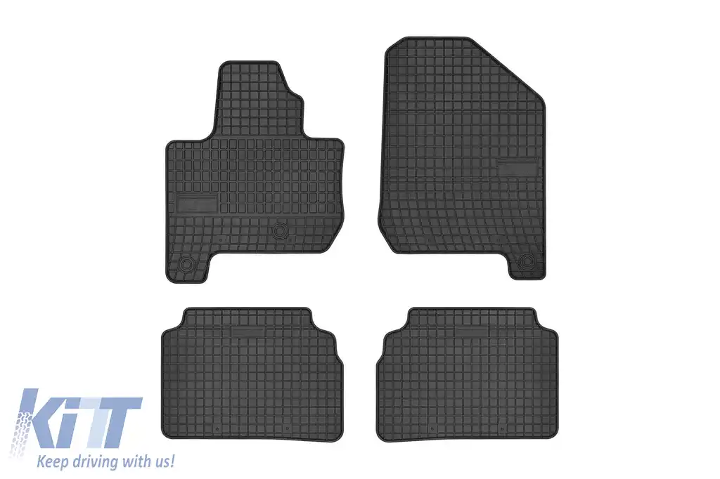 Mochete din cauciuc specifice, potrivite pentru Kia Soul EV 2014-2019, set de 4 piese, culoare neagră din seria Frogum El Toro