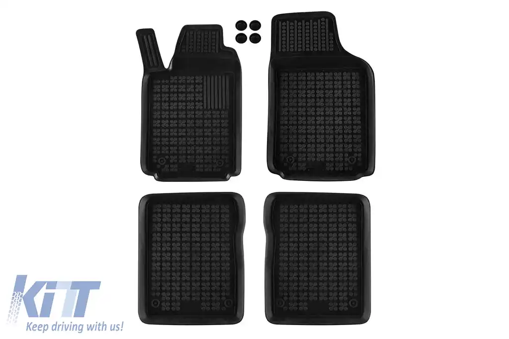 Mochete din cauciuc specifice, potrivite pentru Audi A2 1999-2005, set de 4 piese, culoare neagră