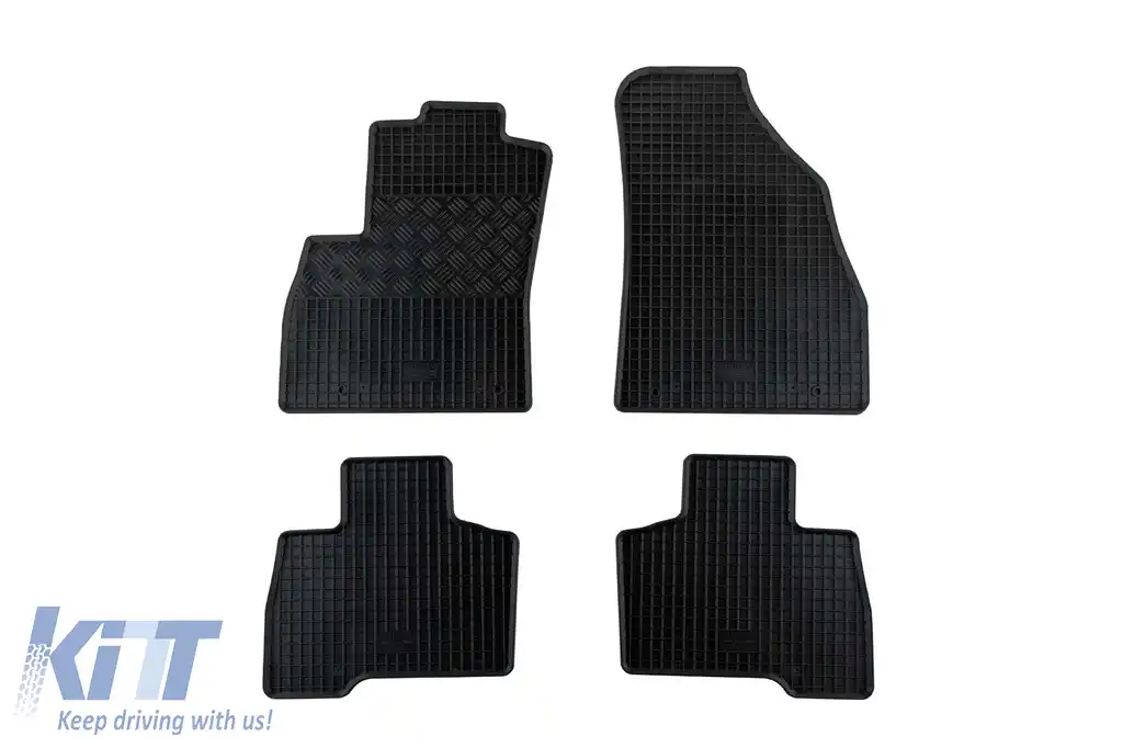 Mochete din cauciuc specifice, potrivite pentru Citroen Nemo, Fiat Fiorino, Peugeot Bipper după 2008, 5 locuri, set de 4 piese, culoare neagră