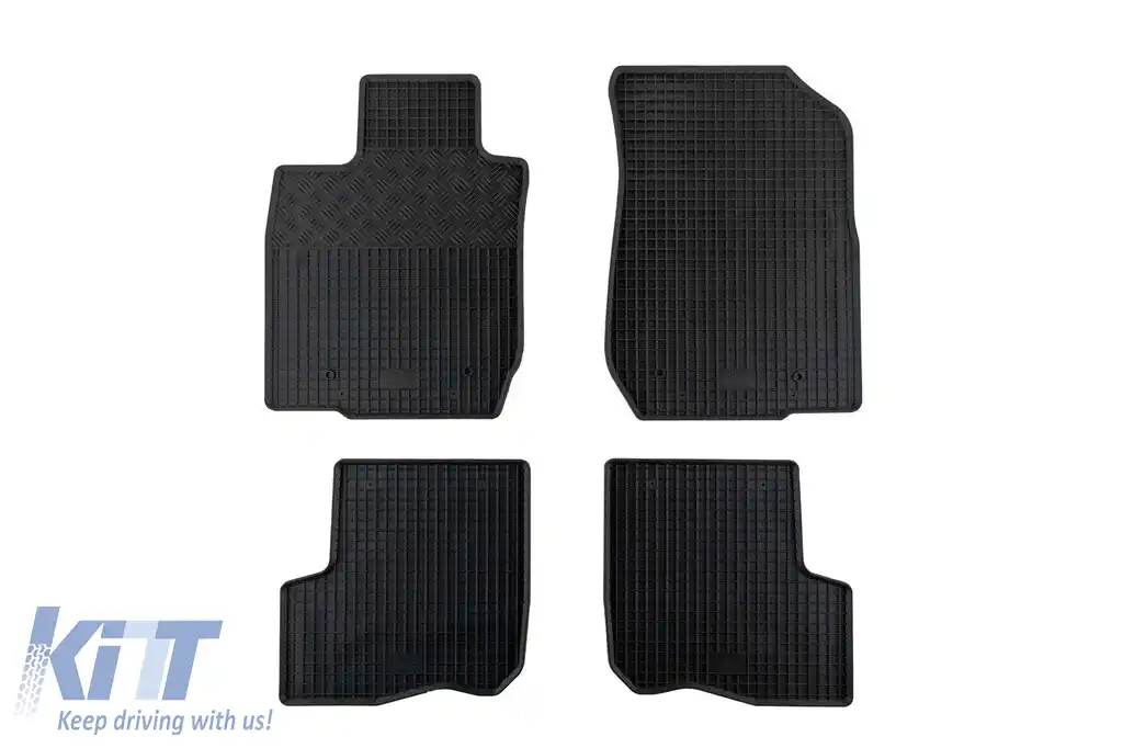 Mochete din cauciuc specifice, potrivite pentru Dacia Logan MCV după 2007, 5 locuri, set de 4 piese, culoare neagră