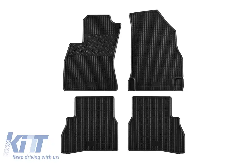 Mochete din cauciuc specifice, potrivite pentru Fiat Doblo după 2010, Opel Combo după 2012, 5 locuri, set de 4 piese, culoare neagră