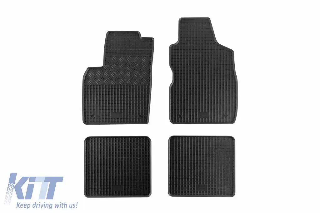 Mochete din cauciuc specifice, potrivite pentru Fiat Panda după 2003, set de 4 piese, culoare neagră