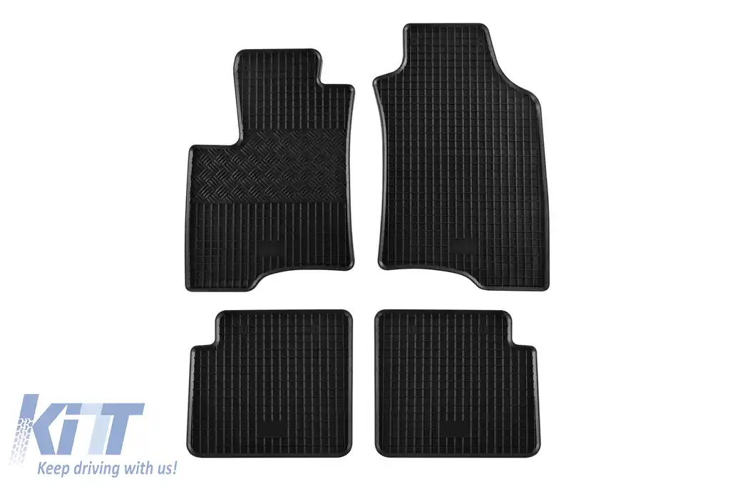 Mochete din cauciuc specifice, potrivite pentru Fiat Panda după 2012, Panda Hybrid după 2020, set de 4 piese, culoare neagră