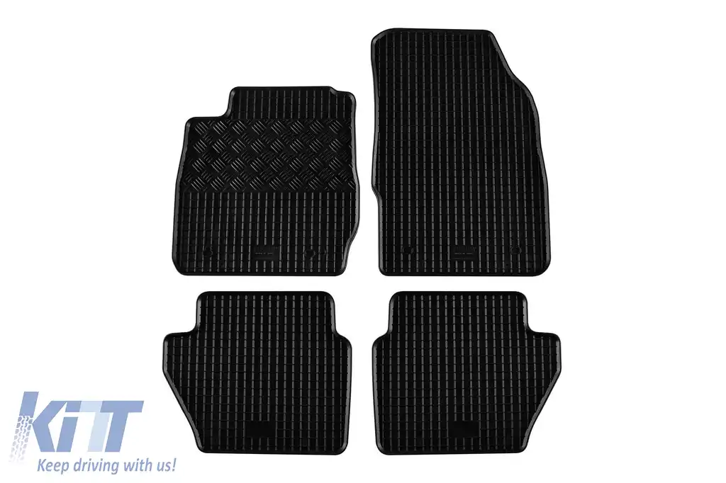 Mochete din cauciuc specifice, potrivite pentru Ford Fiesta 2008-2013, set de 4 piese, culoare neagră