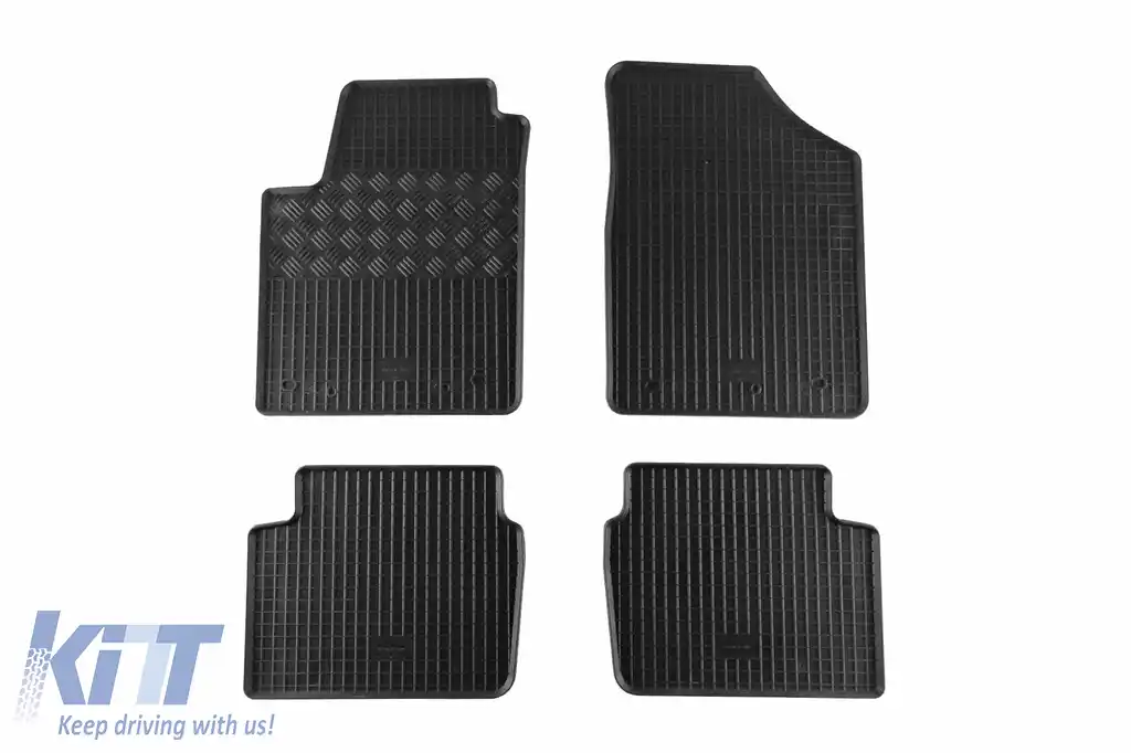 Mochete din cauciuc specifice, potrivite pentru Hyundai i10 după 2008, set de 4 piese, culoare neagră