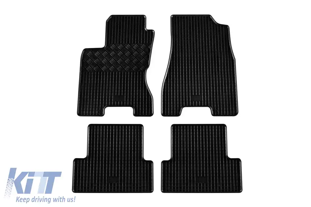 Mochete din cauciuc specifice, potrivite pentru Nissan X-Trail 2007-2013, set de 4 piese, culoare neagră