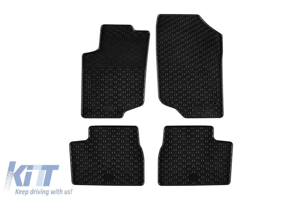Mochete din cauciuc specifice, potrivite pentru Peugeot 207 2006-2014, set de 4 piese, culoare neagră