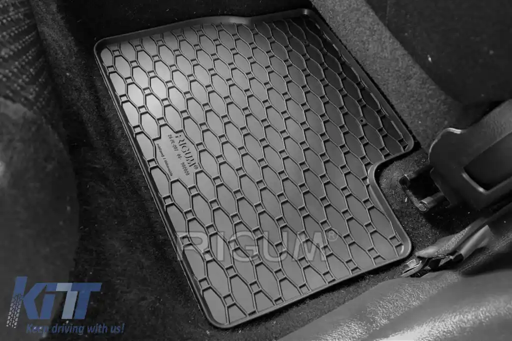 Mochete din cauciuc specifice, potrivite pentru Peugeot 207 2006-2014, set de 4 piese, culoare neagră-image-6248863