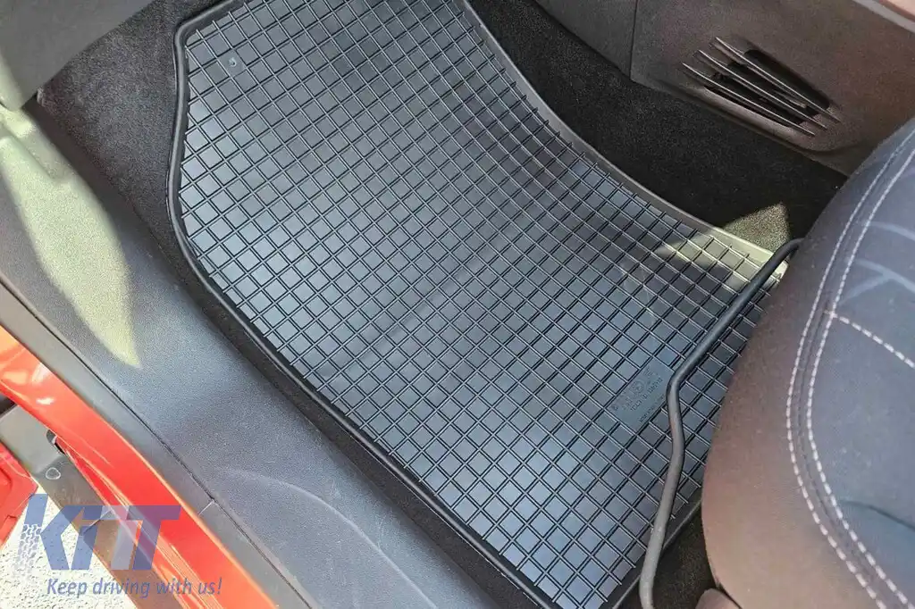 Mochete din cauciuc specifice, potrivite pentru Peugeot 208 2012-2019, Peugeot 2008 2013-2019, set de 4 piese, culoare neagră-image-6248869