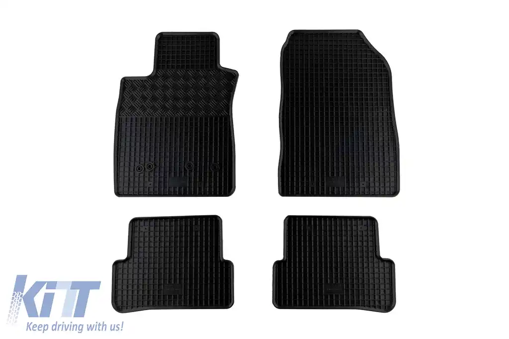 Mochete din cauciuc specifice, potrivite pentru Renault Clio III, Clio Grandtour după 2006, Clio IV, Clio IV Grandtour după 2012, set de 4 piese, culoare neagră