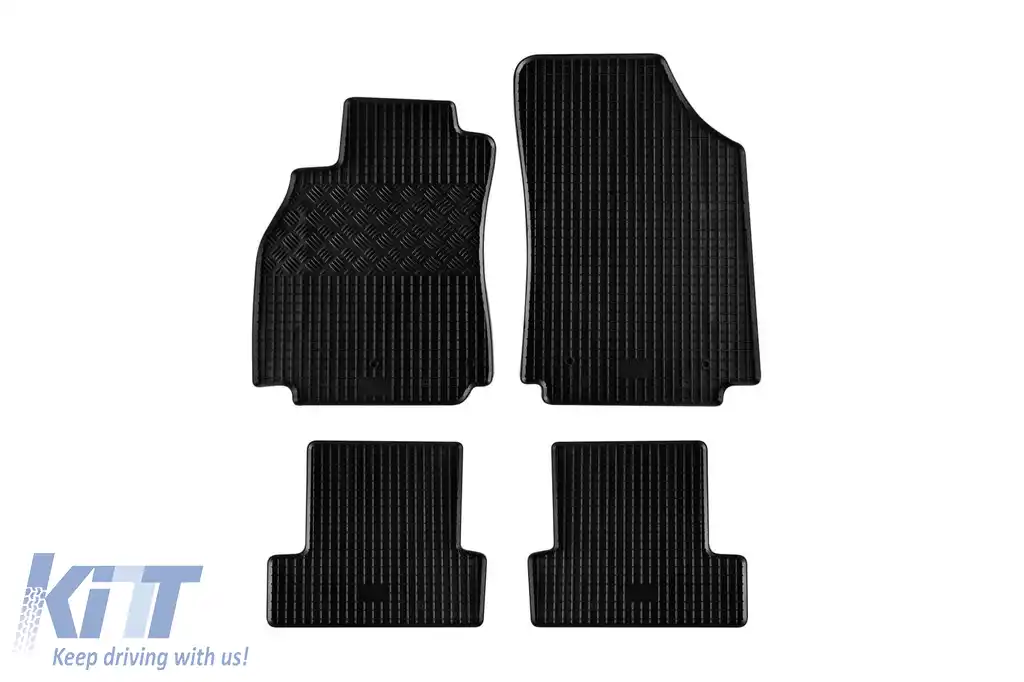 Mochete din cauciuc specifice, potrivite pentru Renault Megane hatchback după 2009, set de 4 piese, culoare neagră