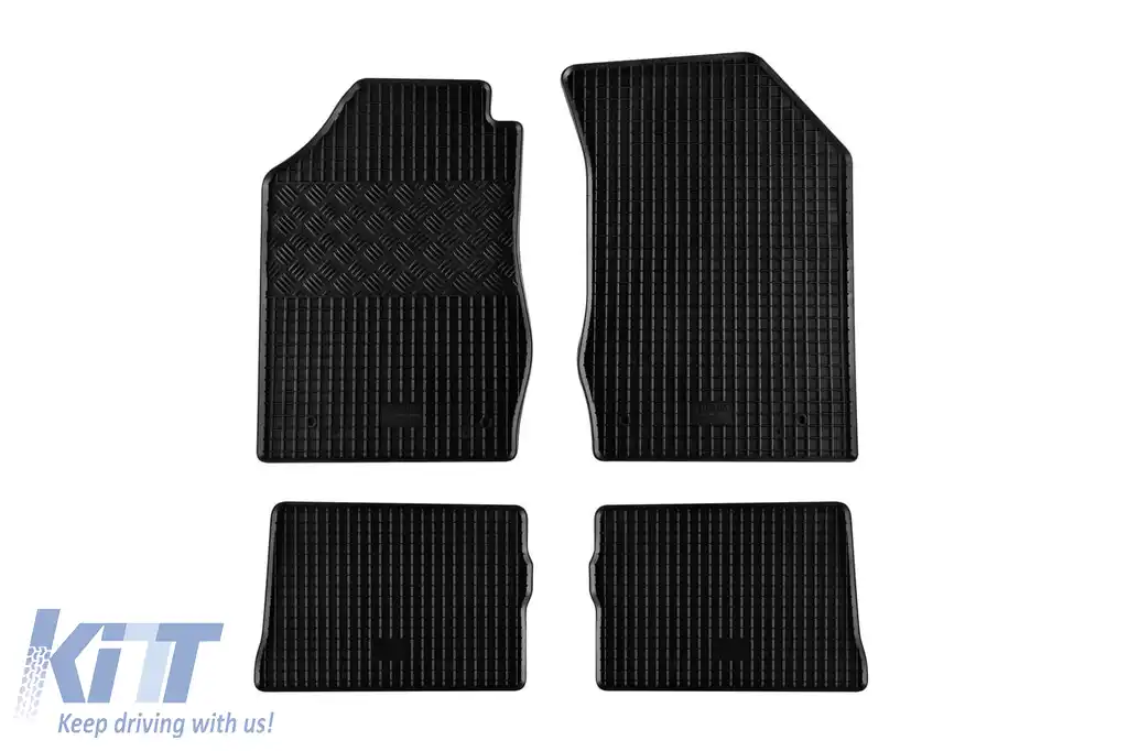 Mochete din cauciuc specifice, potrivite pentru Renault Clio II după 1998, Thalia I după 2000, Thalia II după 2008, set de 4 piese, culoare neagră