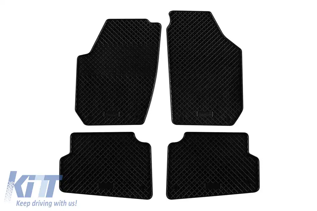 Mochete din cauciuc specifice, potrivite pentru Skoda Fabia 2007-2014, set de 4 piese, culoare neagră