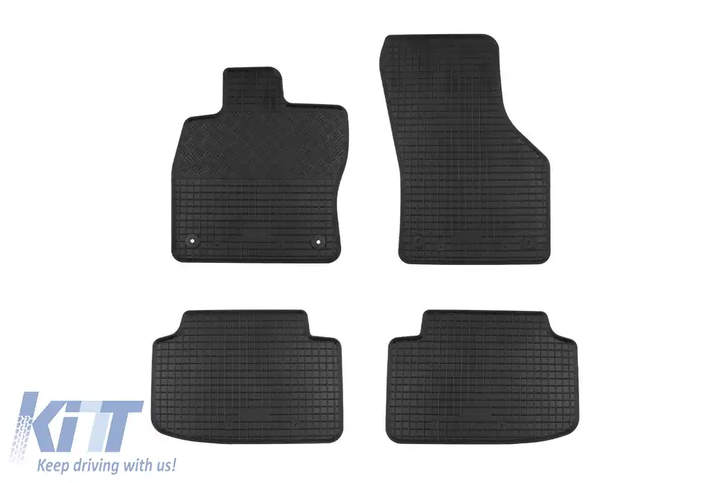 Mochete din cauciuc specifice, potrivite pentru Skoda Octavia III după 2013, Octavia IV după 2020, set de 4 piese, culoare neagră