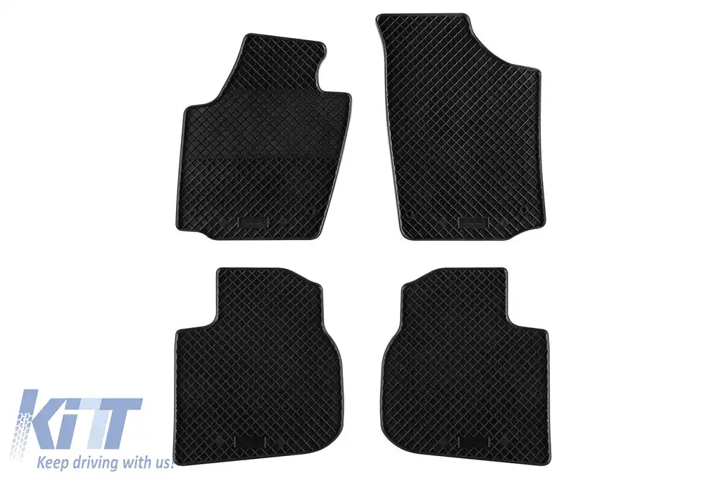 Mochete din cauciuc specifice, potrivite pentru Skoda Rapid după 2012 Design, set de 4 piese, culoare neagră