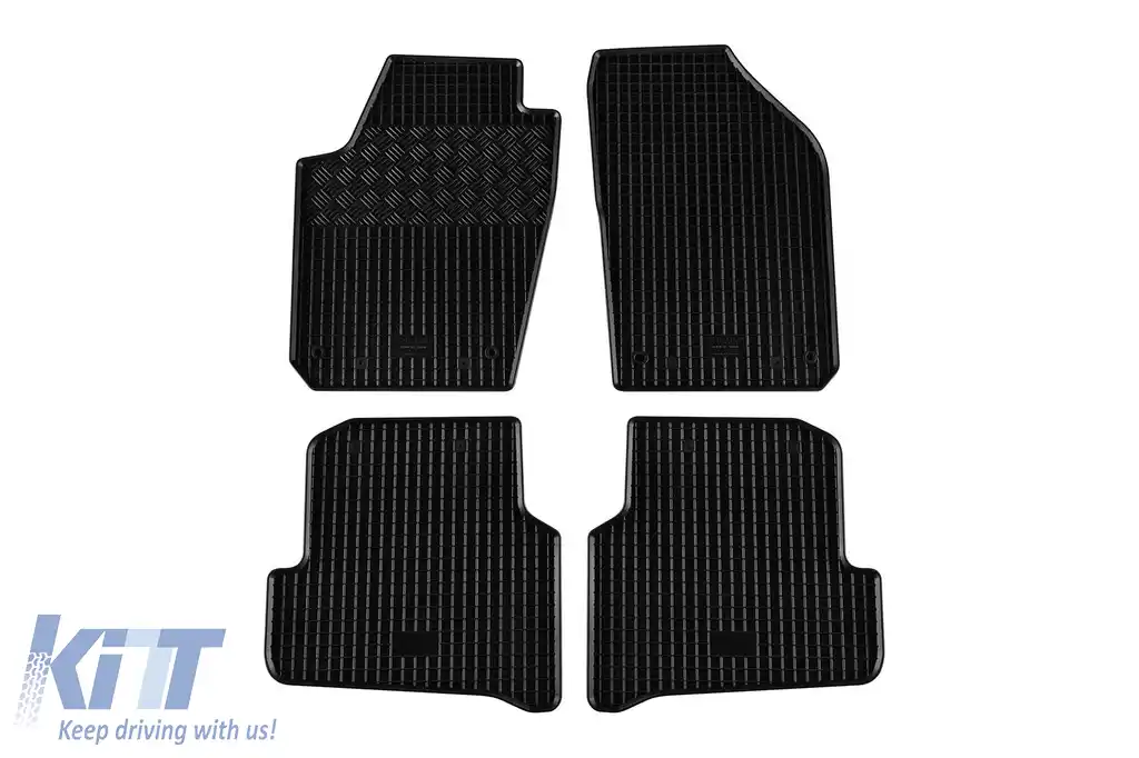 Mochete din cauciuc specifice, potrivite pentru Volkswagen Polo 2009-2017, Skoda Fabia 2014-2021, Seat Ibiza 2008-2017, set de 4 piese, culoare neagră