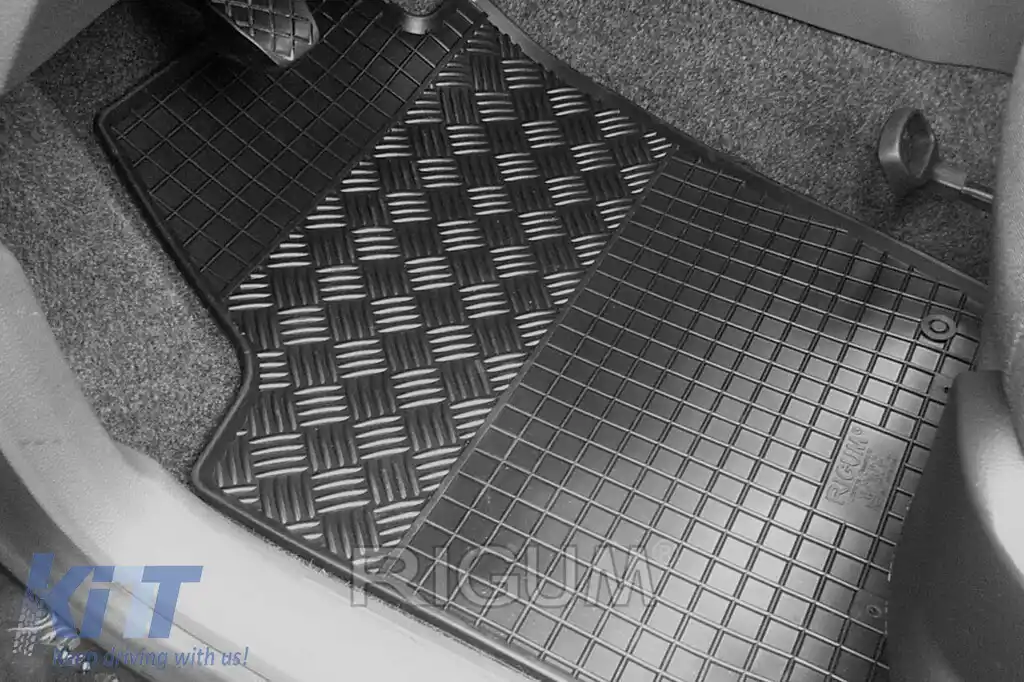 Mochete din cauciuc specifice, potrivite pentru Volkswagen Polo 2009-2017, Skoda Fabia 2014-2021, Seat Ibiza 2008-2017, set de 4 piese, culoare neagră-image-6249138