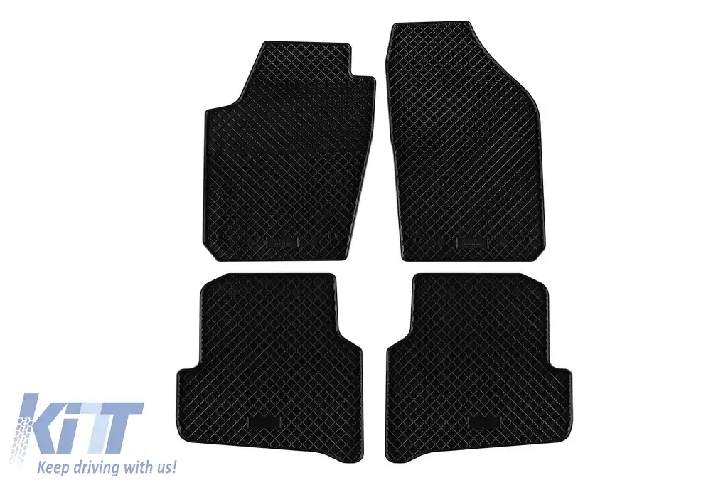 Mochete din cauciuc specifice, potrivite pentru Skoda Fabia după 2014, set de 4 piese, culoare neagră