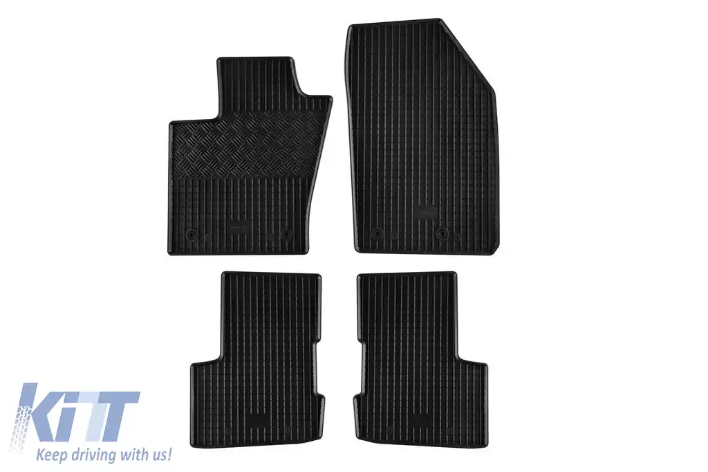 Mochete din cauciuc specifice, potrivite pentru Fiat 500X după 2015, set de 4 piese, culoare neagră