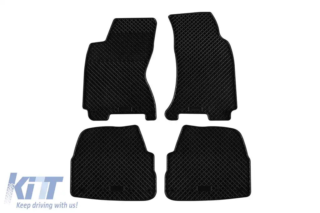 Mochete din cauciuc specifice, potrivite pentru Skoda Superb 2001-2008, set de 4 piese, culoare neagră