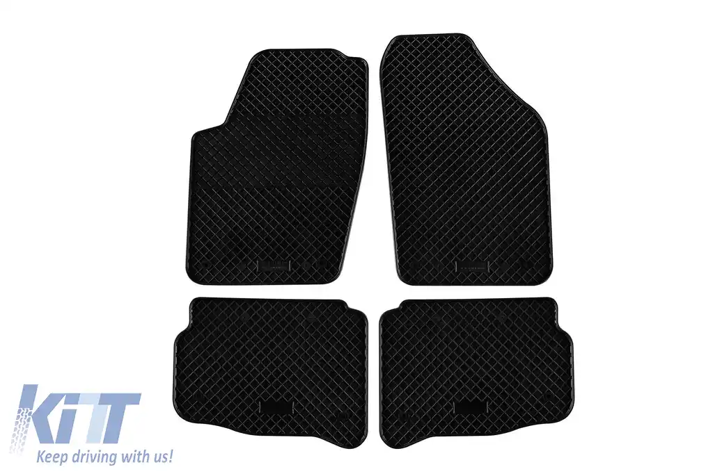Mochete din cauciuc specifice, potrivite pentru Skoda Fabia 2000-2007, set de 4 piese, culoare neagră