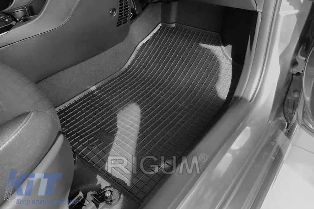 Mochete din cauciuc specifice, potrivite pentru Kia Picanto după 2017, Picanto după 2021, set de 4 piese, culoare neagră-image-6249611