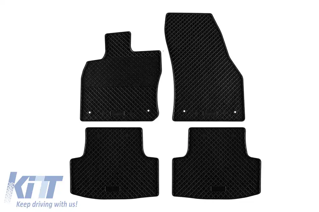 Mochete din cauciuc specifice, potrivite pentru Skoda Karoq după 2017, set de 4 piese, culoare neagră