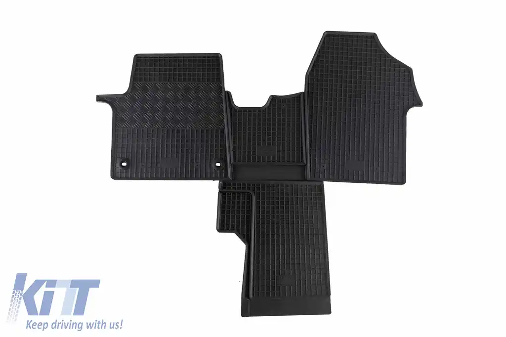 Mochete din cauciuc specifice, potrivite pentru Citroen Jumpy, Peugeot Expert, Toyota Proace cu tunel după 2016, Opel Vivaro cu tunel după 2020, 2 locuri, set de 4 piese, culoare neagră