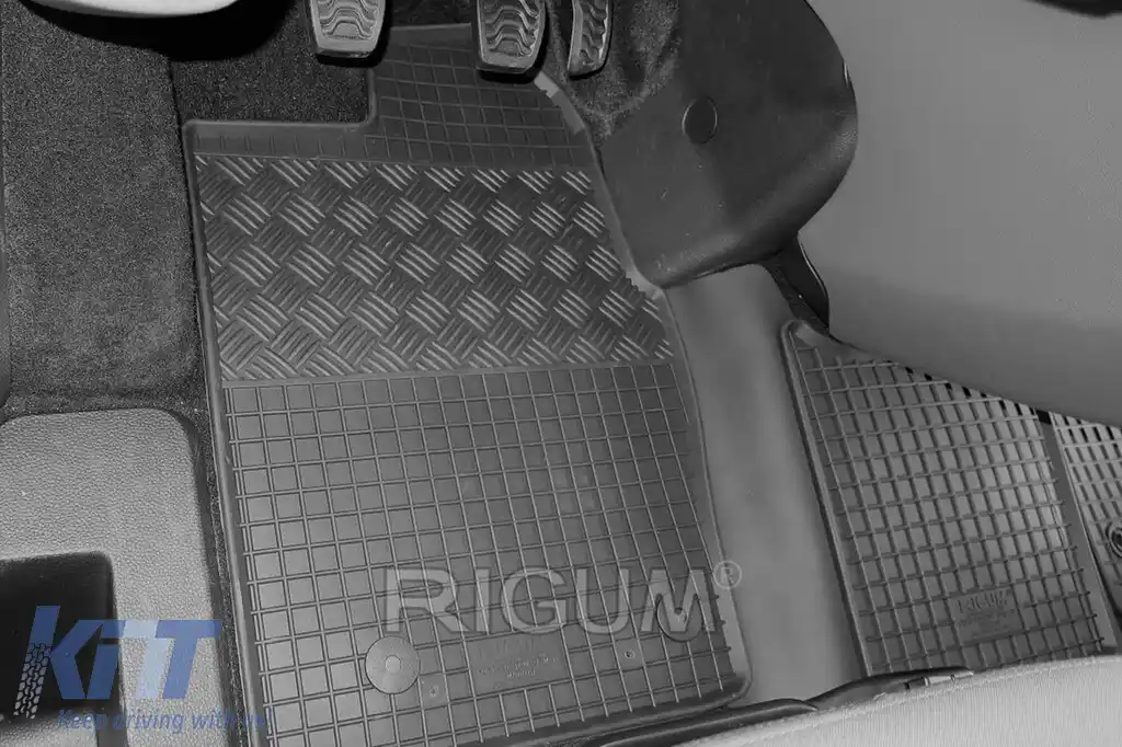 Mochete din cauciuc specifice, potrivite pentru Ford Tourneo Custom după 2018, 2 sau 3 locuri cu cutie de viteză pe raft, set de 3 piese, culoare neagră-image-6249814